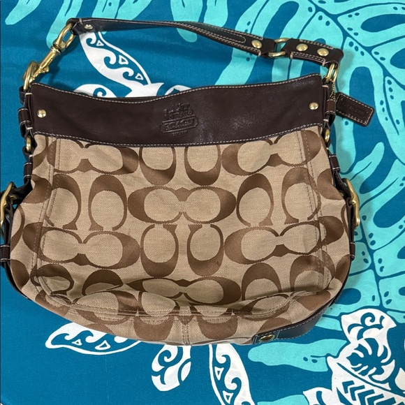 Early 2000s Coach Brown and Tan Hobo Bag - Picture 1 of 7